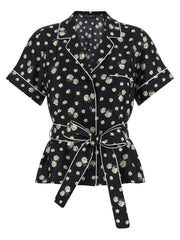 Women's Black Silk Blouse