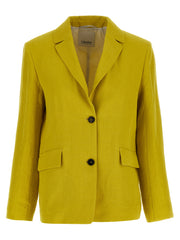 Women's Bicolor Linen Blazer Clothing