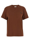 Women's Brown Cotton T-Shirt