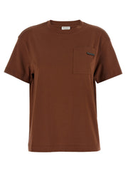 Women's Brown Cotton T-Shirt