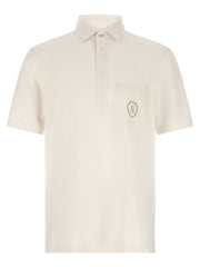 Men's White Virgin Wool Polo Shirt