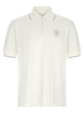 Men's White Polyamide Polo Shirt