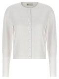 Women's White Viscose Cardigan Clothing