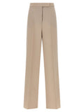 Women's Beige Virgin Wool Dress Pants