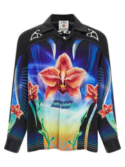Men's Multicolor Silk Blouse