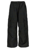 Men's Black Nylon Cargo Pants