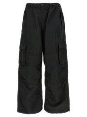 Men's Black Nylon Cargo Pants