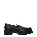Men's Black Leather Slip-On Loafers