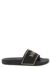 Men's Black Polyurethane Slides Shoe
