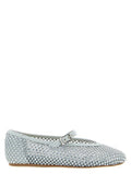 Women's Silver Polyamide Ballet Flats