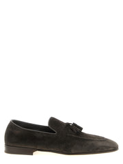 Men's Gray Calfskin Slip-On Loafers
