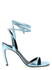 Women's Ora Heel Sandal Blue Calfskin Leather