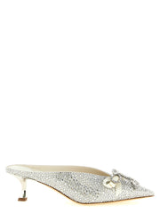 Women's Auria Heel Silver Tencel Silk Satin