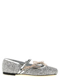 Women's Silver Tencel Ballet Flats