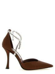 Women's Stevie Pump Brown Texturized Fabric Cowhide