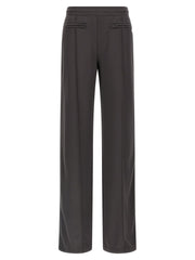 Women's Gray Polyester Joggers (workout Pants)