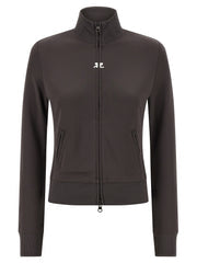 Women's Gray Polyester Sweatshirt Clothing