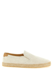 Men's Gray Calfskin Espadrilles Shoe