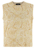 Women's Bicolor Silk Sleeveless Jacket Clothing