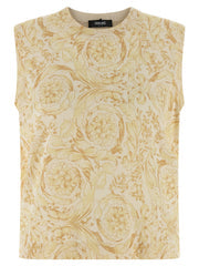 Women's Bicolor Silk Sleeveless Jacket Clothing