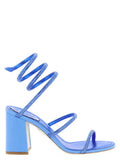 Women's Cleo Heel Sandal Blue Viscose Silk