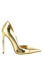Women's Pump Gold Laminated Leather
