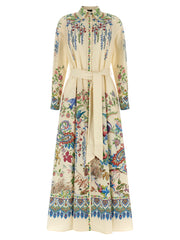 Women's Multicolor Cotton Long Dress