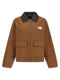 Women's Brown Cotton Full-Length Jacket Clothing