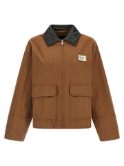 Women's Brown Cotton Full-Length Jacket Clothing