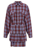 Women's Multicolor Linen Short Dress