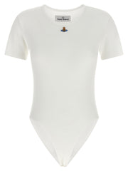 Women's White Cotton Bodysuit Clothing