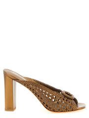 Women's Luce Heel Sandal Gold Lamb Leather