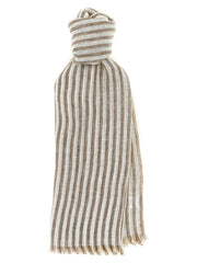 Women's Brown Linen Scarf