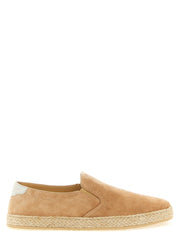 Men's Beige Calfskin Espadrilles Shoe