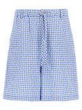 Men's Blue Polyamide Bermuda Shorts