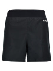 Women's Black Polyester Bermuda Shorts