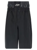Men's Black Polyamide Bermuda Shorts