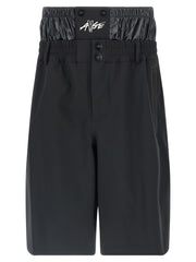 Men's Black Polyamide Bermuda Shorts