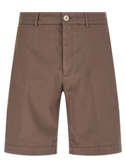 Men's Brown Cotton Bermuda Shorts