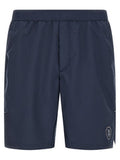 Men's Blue Polyester Bermuda Shorts