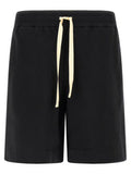Men's Black Cotton Bermuda Shorts