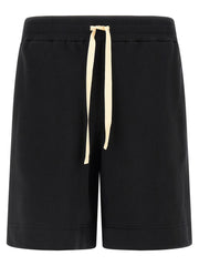 Men's Black Cotton Bermuda Shorts