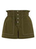 Women's Bicolor Cotton Bermuda Shorts