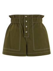 Women's Bicolor Cotton Bermuda Shorts