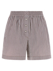 Women's Bordeaux Cotton Bermuda Shorts