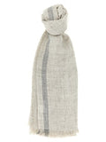 Men's Gray Linen Scarf