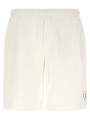 Men's White Cotton Bermuda Shorts