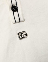 Men's Logo-Detailed Cotton-Blend Polo White Nylon