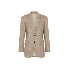 Women's Beige Cashmere Blazer Clothing