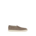 Men's Gray Calf Leather Bos Taurus Slip-On Loafers